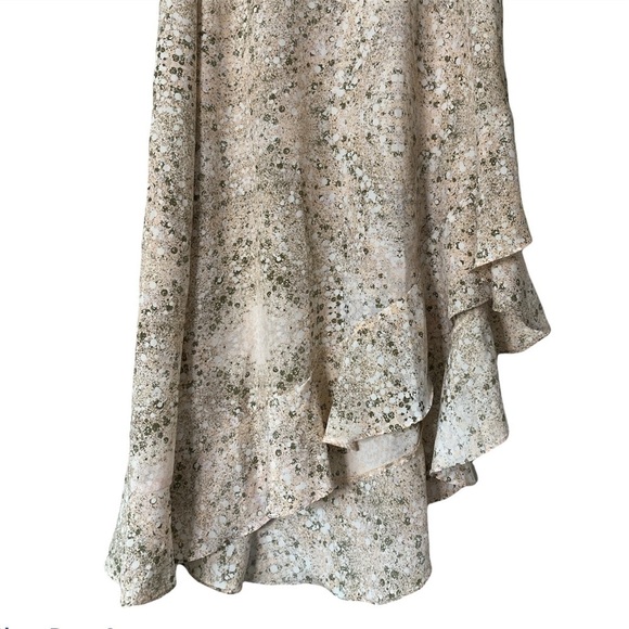 Peach/ Glow Multi Ruffle-hem Wrap Around Skirt - Picture 3 of 5